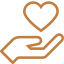 icon of hand holding a heart